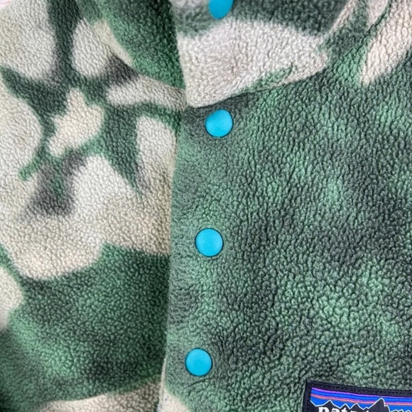 RARE-Vintage Y2K Patagonia Spice Garden Floral Synchilla Pullover (Mens M) - Picture 3 of 6